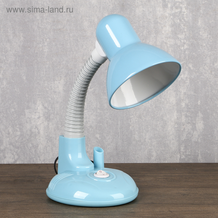 ЛАМПА НАСТОЛЬНАЯ "КАПЕЛЬКА" С ПОДСТАВКОЙ ДЛЯ РУЧКИ ГОЛУБАЯ
