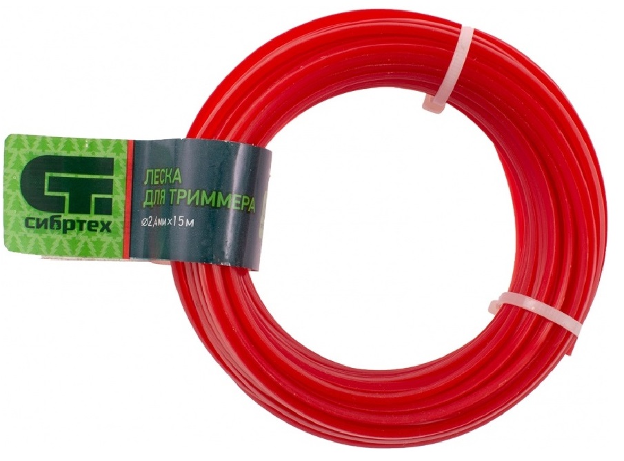 Леска для триммера треугольник 2,4мм 15м СИБРТЕХ 961655