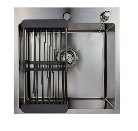 Мойка нержавеющая Zegor 50х50, Сатин (в компл.:дозатор,сифон) ML-5050