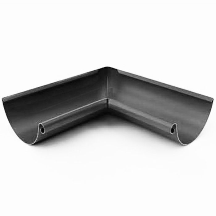 Угол желоба 90 D125мм 330х330мм RAL7024 серый