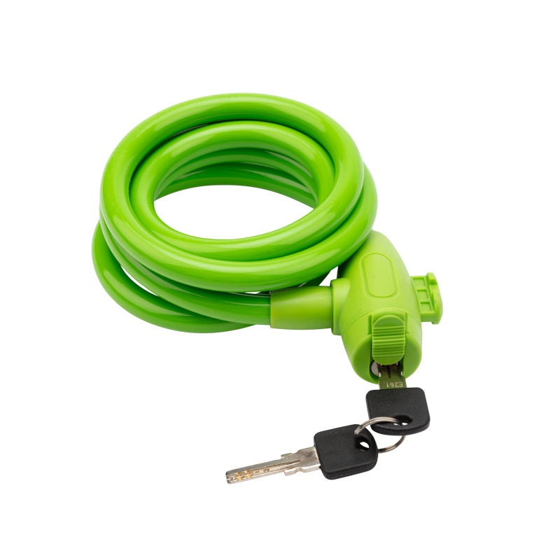 Замок велосипедный Авангард ВС-Т10 трос 100см лайм - 508061 - купить в АПлайн