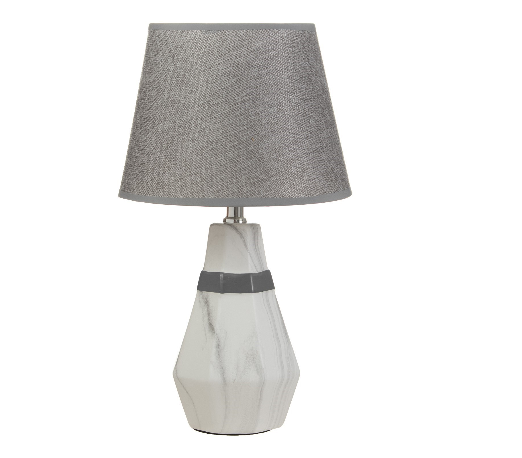 Светильник настольный 40Вт Е14 белый-серый 23х23х40см RISALUX Айседора 2 части