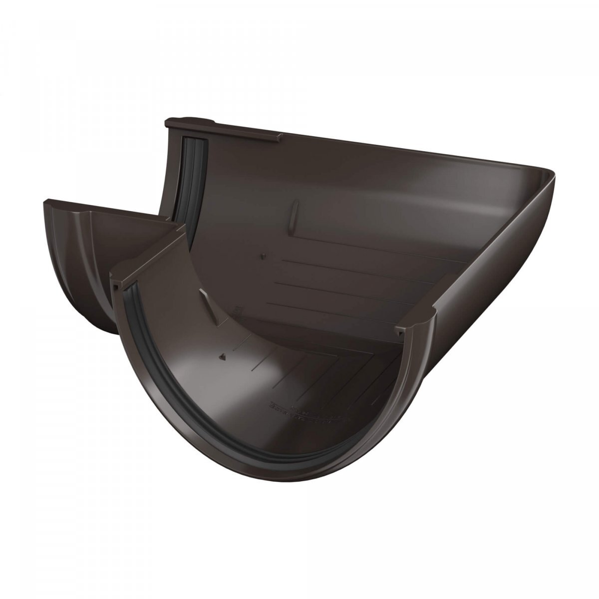 Угол желоба ТехноНИКОЛЬ D120мм 90° пластик темно-коричневый