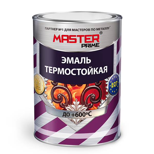 Эмаль FARBITEX MASTER PRIME термостойкая черная 0,8кг4300005510- купить в АПлайн