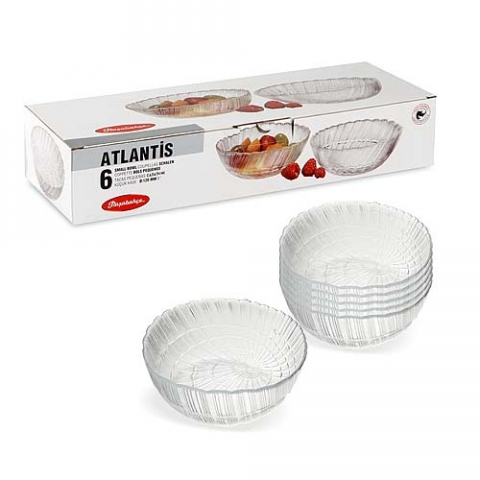 НАБОР СТЕКЛ. САЛАТНИКОВ ATLANTIS 6 ШТ. 120 ММ АРТ. 10248