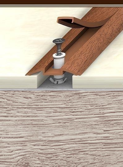 Порог с монт. каналом "Идеал" ПМК 42мм 0,9м, 229 Дуб латтеПМК42-0,9 229 ДУБ ЛАТ- купить в АПлайн