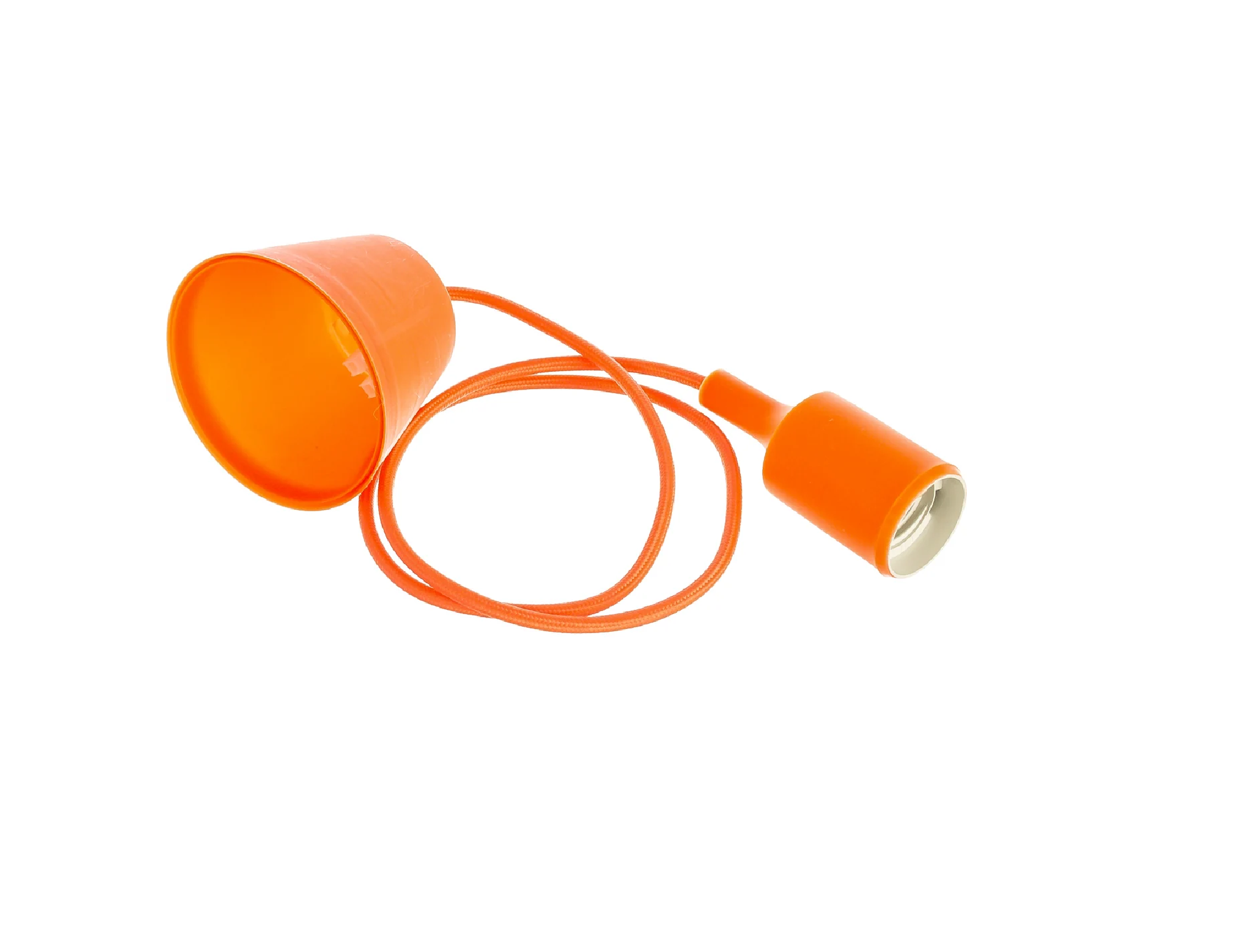 Патрон силиконовый со шнуром SmartBuy E27 1 м оранжевый, SBE-CLHE27s-o /590