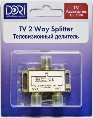 Делитель Дори (DORI) SPLITTER на 2TV 5-1000МНZ без штекера BL 2300 (571)