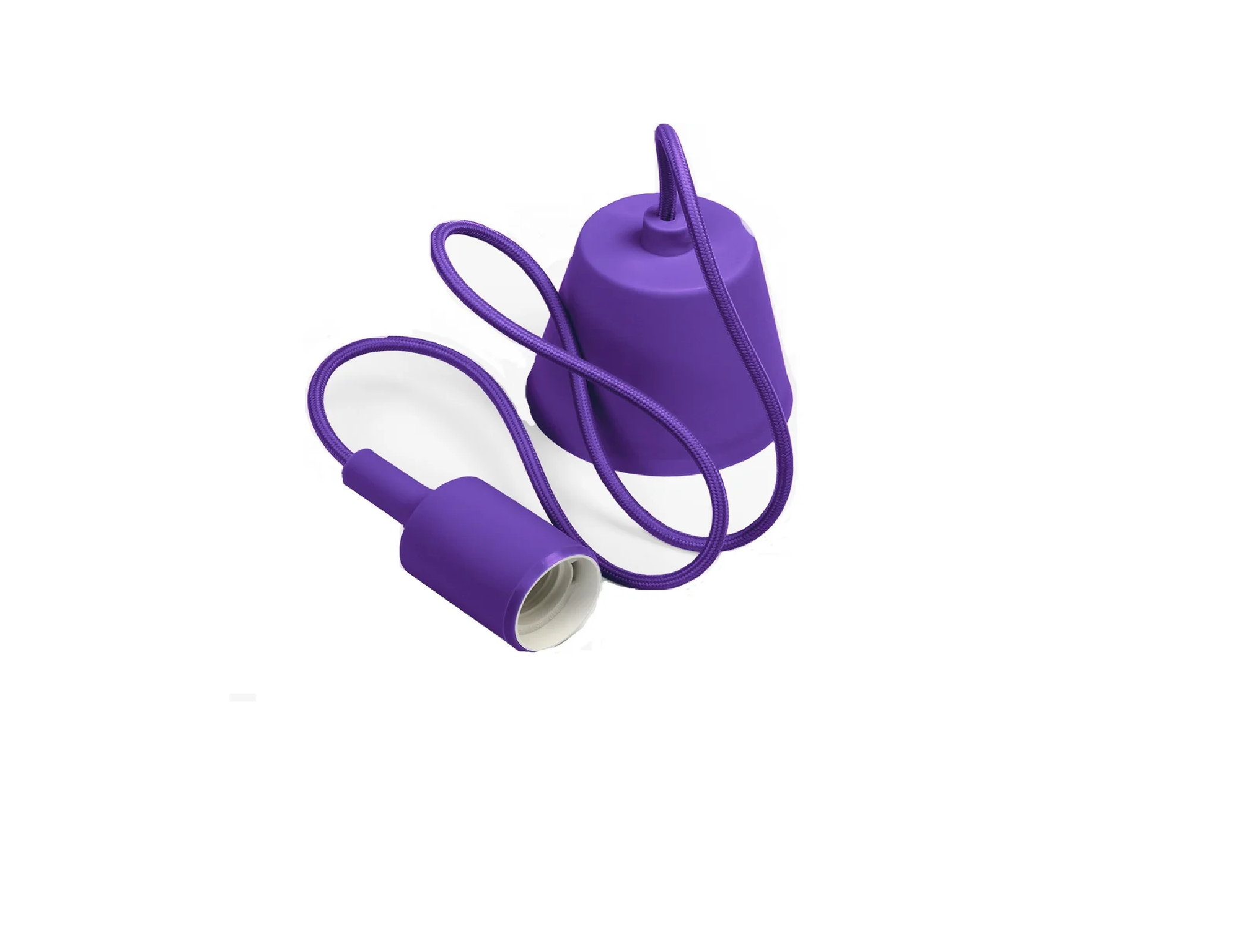 Патрон силиконовый со шнуром SmartBuy E27 1 м фиолетовый, SBE-CLHE27s-p /651