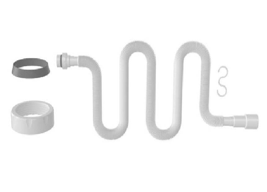 Гибкая труба Zegor с гайкой 70 мм( диаметр 1 1/2)в растянутом состоянии 1470мм G134-5 