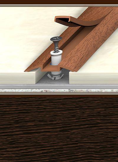 Порог с монт. каналом "Идеал" ПМК 42мм 0,9м, 302 Венге черный