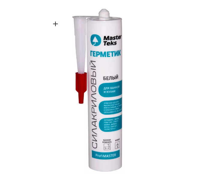 Герметик силакриловый MasterTeks HM для ванной и кухни белый 290мл/9612911