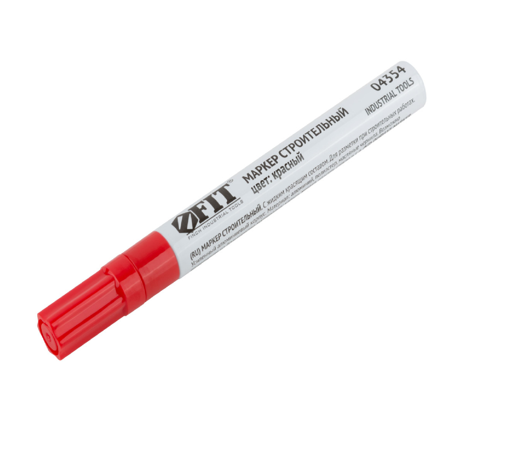 Маркер строительный с жидким красящим составом красный FIT 04354