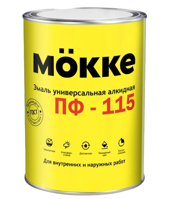 Эмаль алкидная ПФ-115 MÖKKE желтая 1,9кг