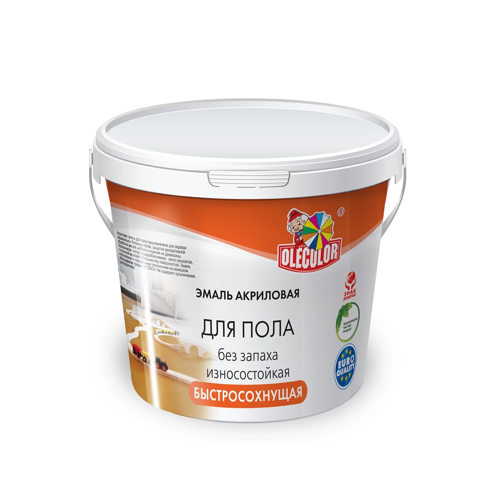 Эмаль акриловая OLECOLOR для пола серый туман 2,5кг - 4300008757 - купить в АПлайн