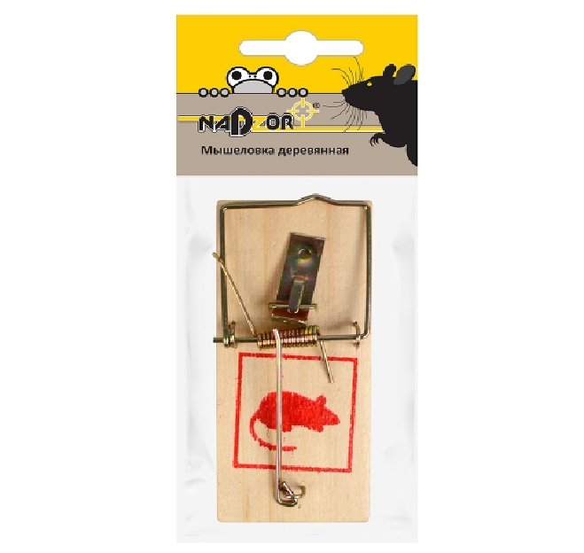 Мышеловка деревянная Nadzor/144/24 10х4.5х0.6см MOUSE3 24563MOUSE3 24563- купить в АПлайн