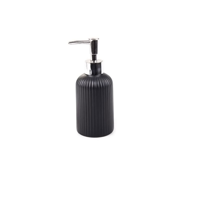 Дозатор для жидкого "Плиссе" керамика, черный матовый CE1610QA-LD