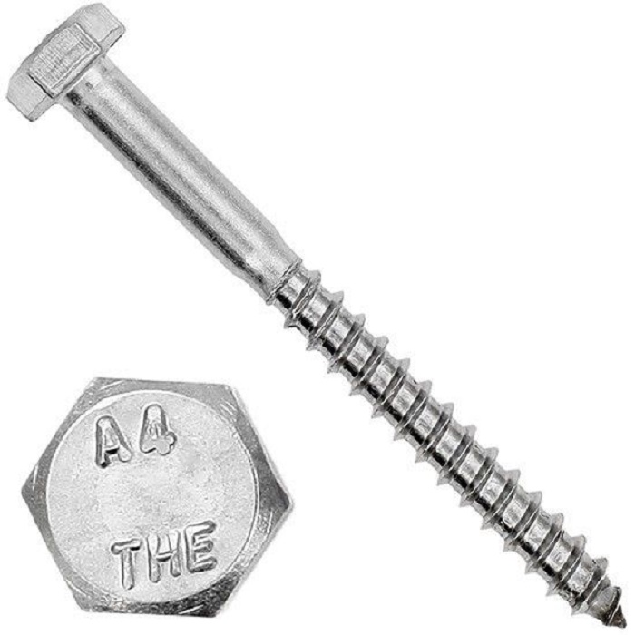 Шуруп "Глухарь" DIN 571 (болт сантехнический) 6х80 пакет (2шт) Стройметиз