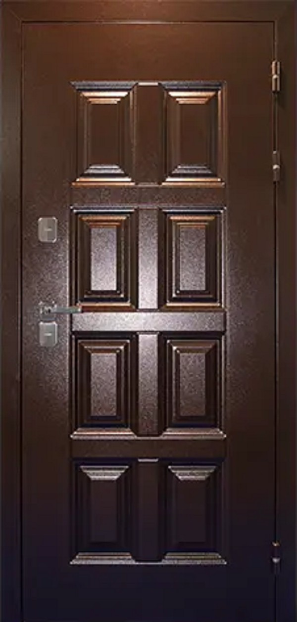 Дверь металлическая Винтер-100 2050/980/ L (терморазрыв) Дуб беленый,левая