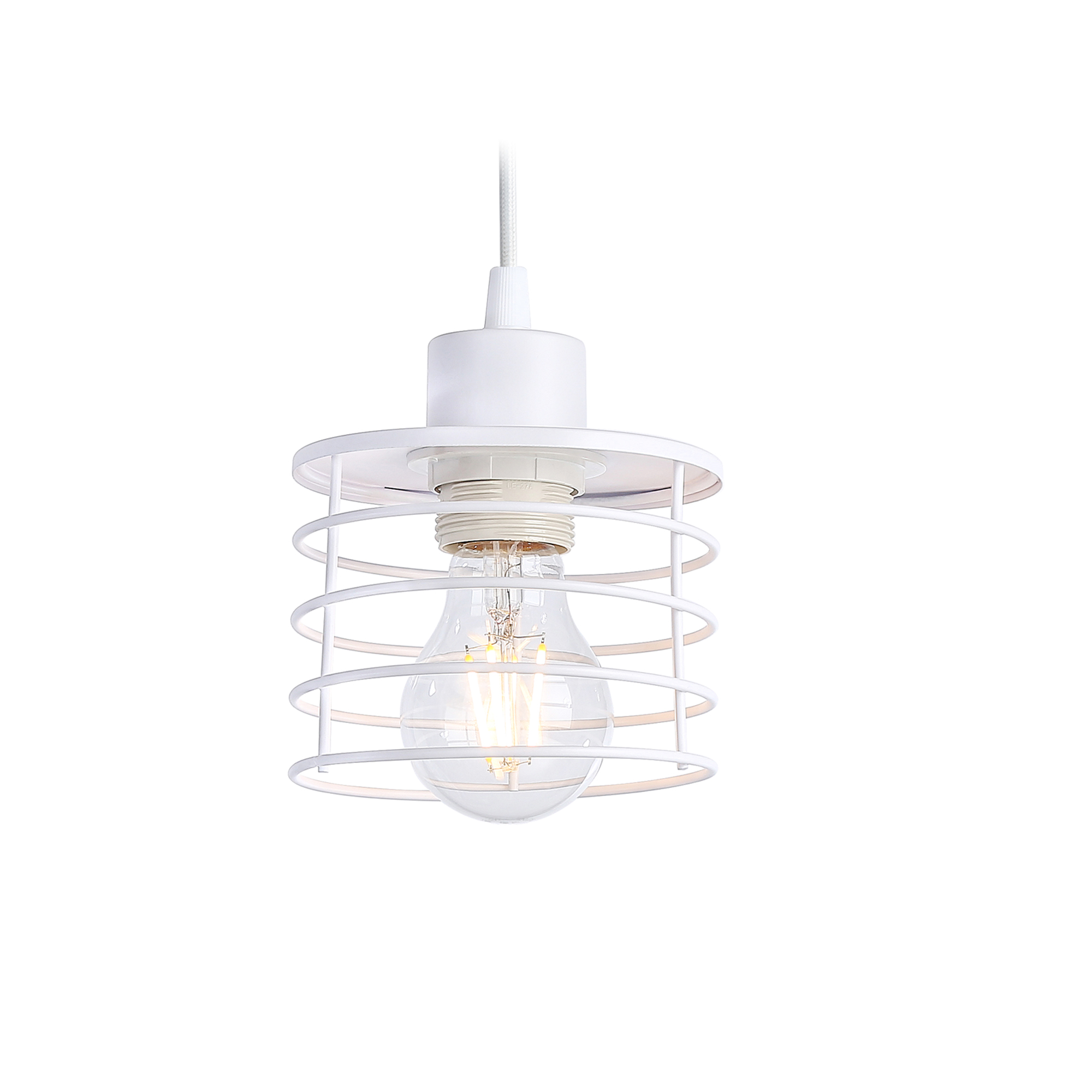 Светильник подвесной Ambrella TRADITIONAL белый металл Е27 120х120мм TR8065 WHTR8065 WH- купить в АПлайн