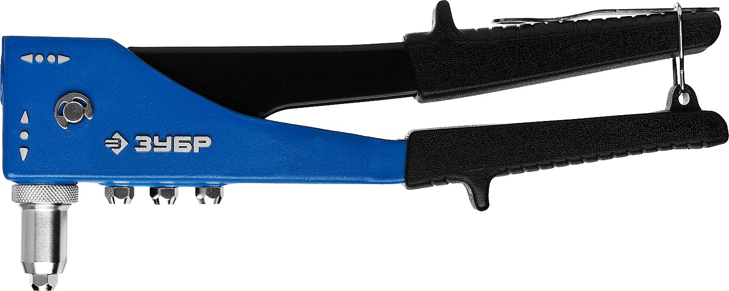ЗАКЛЕПОЧНИК ПОВОРОТНЫЙ ЗУБР ПРО-180 ДЛЯ ЗАКЛЕПОК D=2,4-4,8ММ, ЛИТОЙ КОРПУС