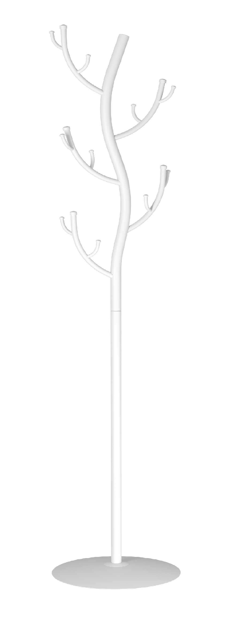 Вешалка напольная металл. Дерево белая ВНП 211 Б