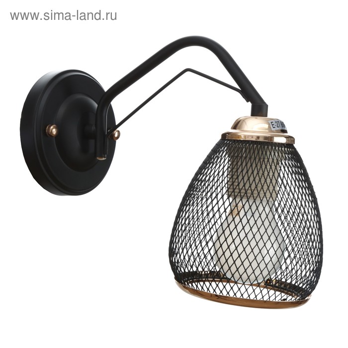 БРА "КАСКАД" 1Х60ВТ Е27 ЧЕРНЫЙ 20Х20Х15СМ