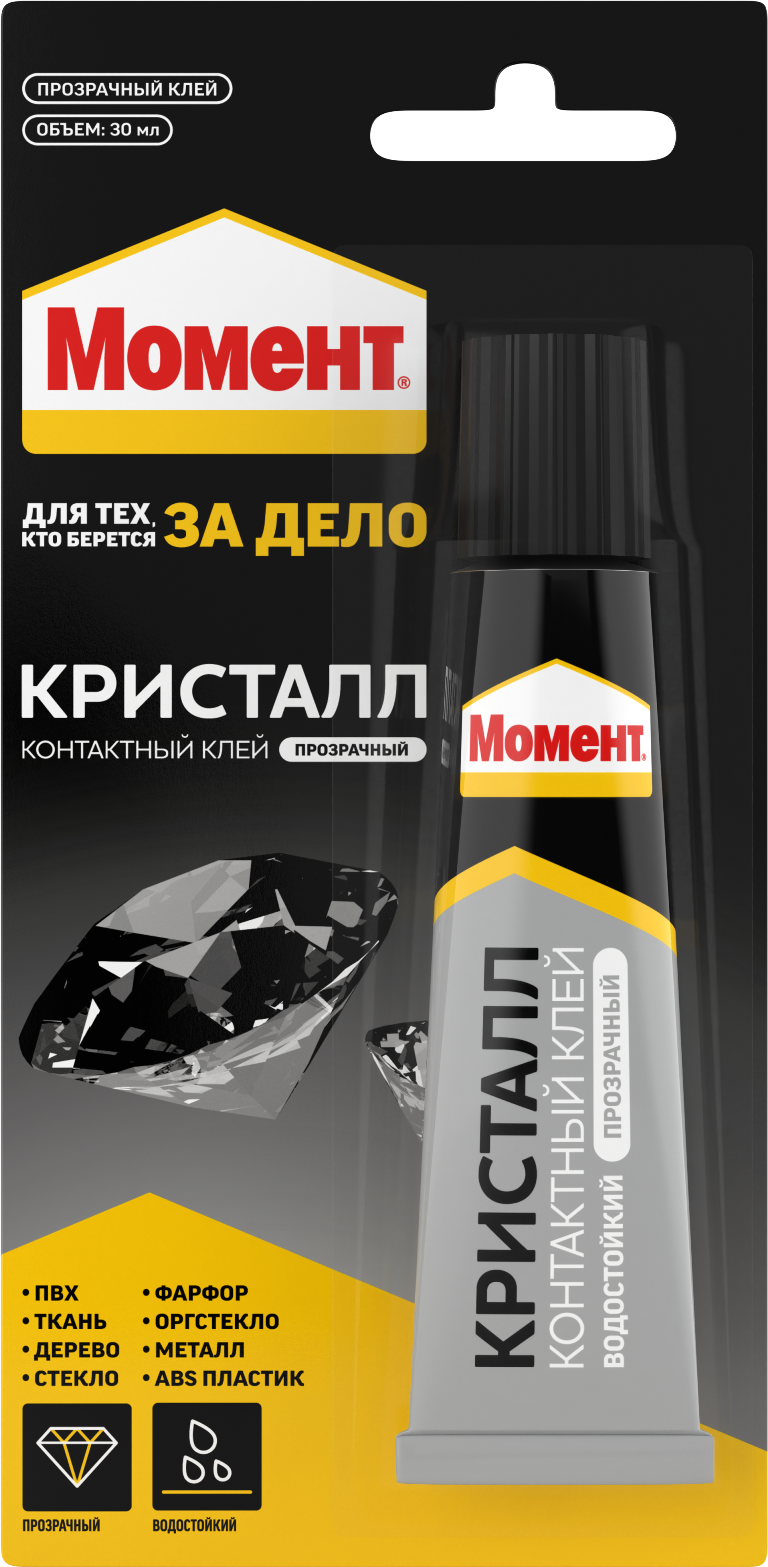 Клей туба МОМЕНТ КРИСТАЛЛ блистер 30мл /422974/422974- купить в АПлайн