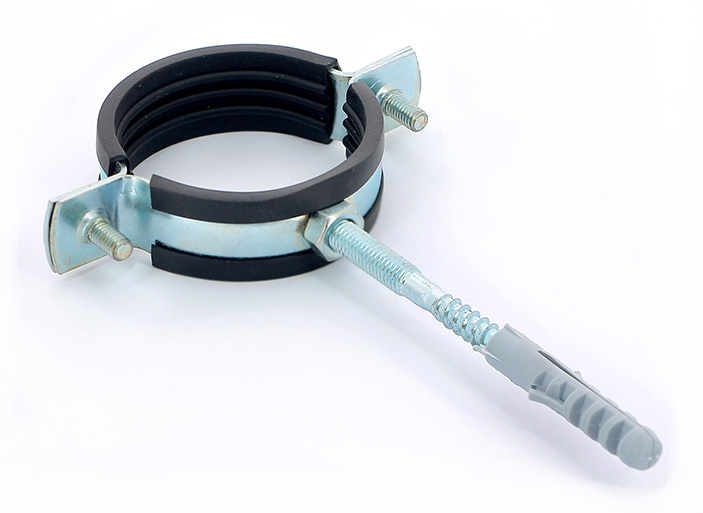 Хомут для труб с резиновым уплотнителем D4" 107х115 мм гайка М8 503665