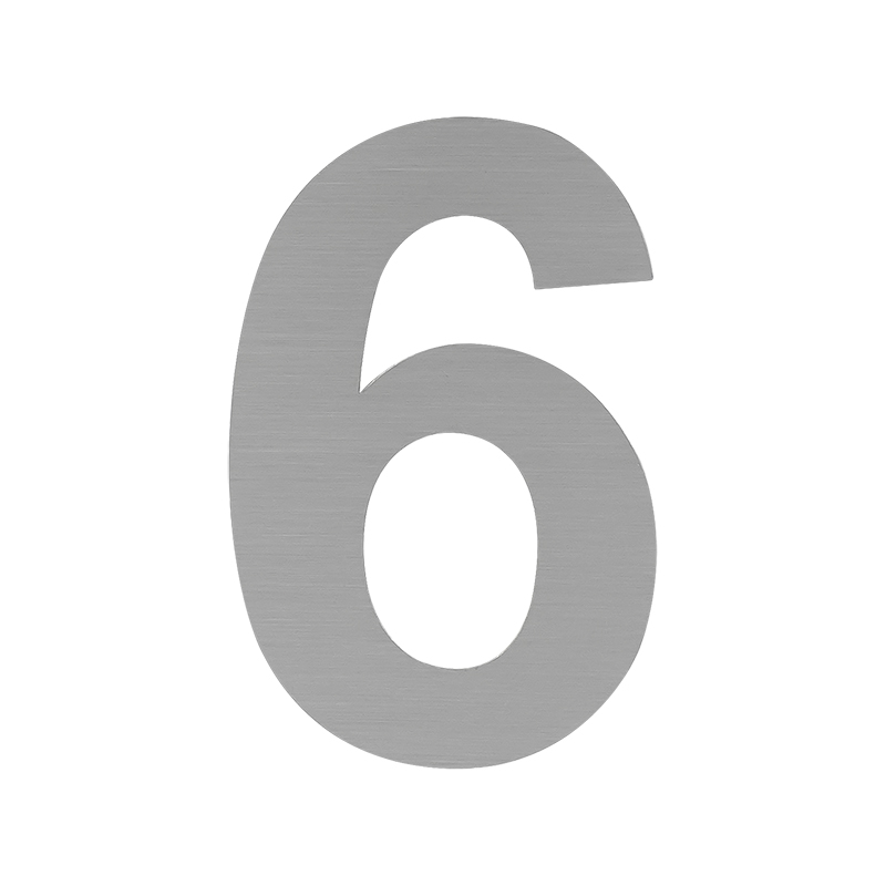 Цифра дверная Luxe "6/9" сталь самоклеющаяся 75мм сатин хром