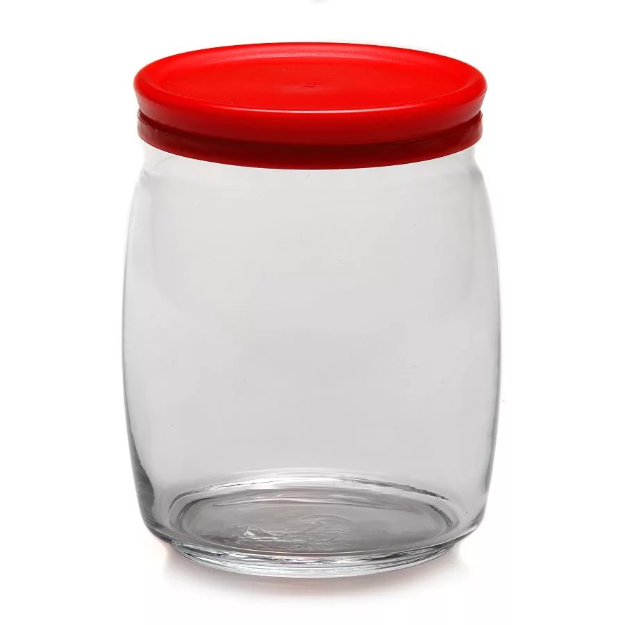 Банка стекл. Чешни 920-940мл красная крышка 43004SLB