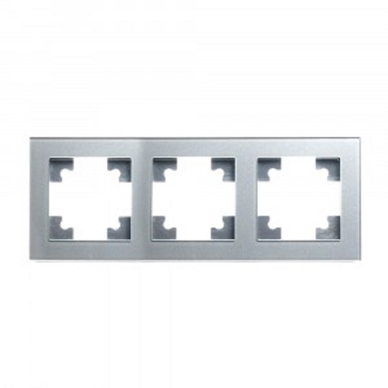 Рамка "Катрин" 3 СП серебро стекло Stekker GFR00-7003-03 39533GFR00-7003-03 39533- купить в АПлайн