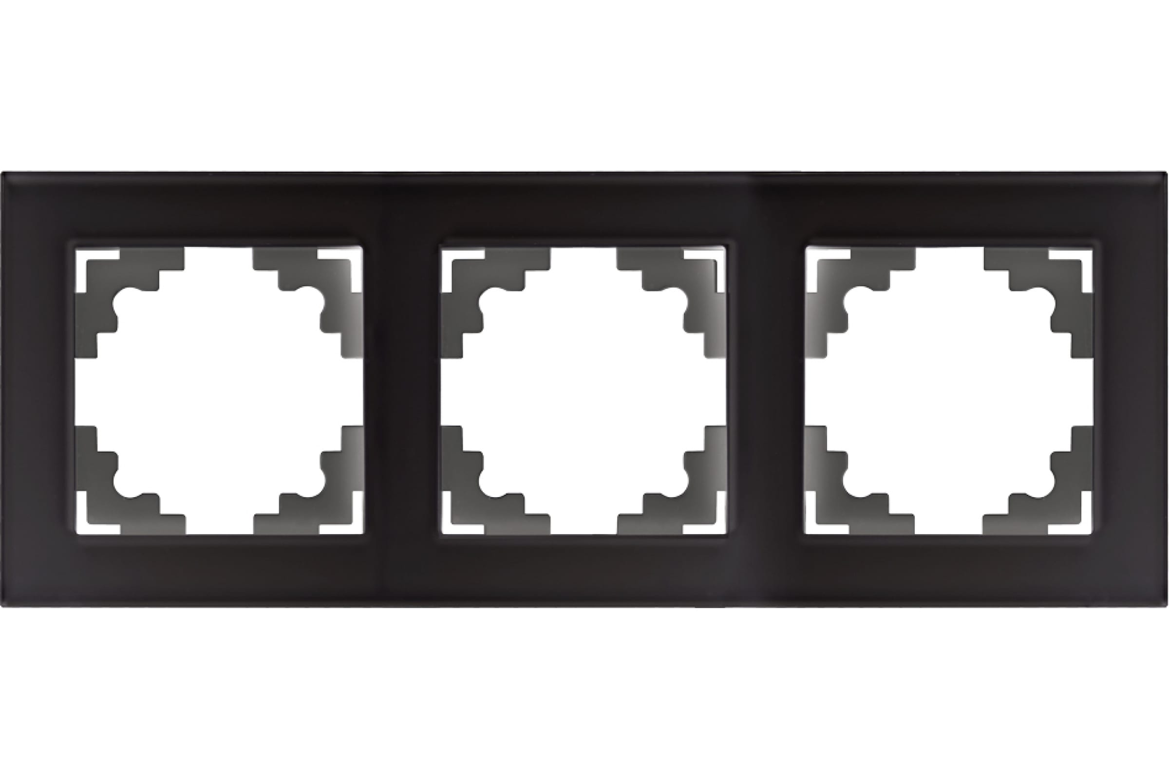 Рамка "Катрин" 3 СП черная,стекло GFR00-7003-05 (442)