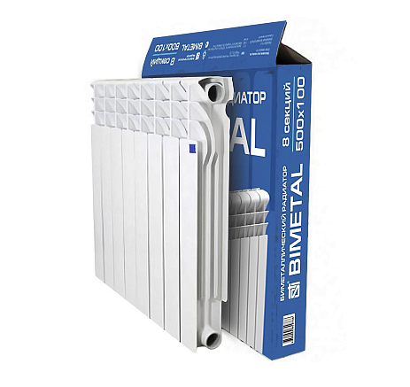 Радиатор BIMETAL STI биметаллический 500х100, 8 секций /788/ - Т0000001176 - купить в АПлайн