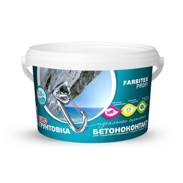 Грунтовка акриловая бетоноконтакт FARBITEX PROFI 12кг