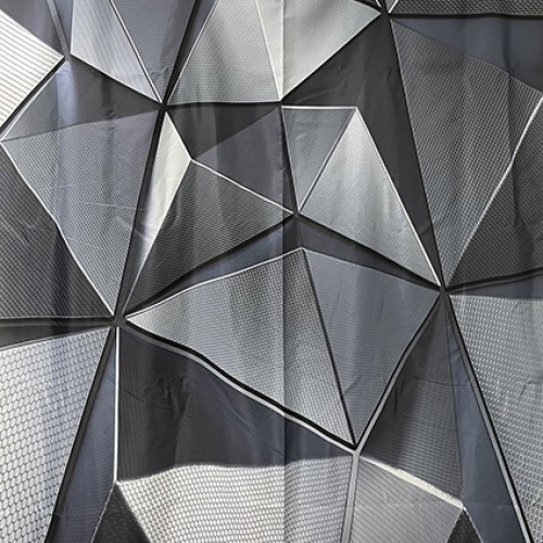 Штора для ванной комнаты САНАКС серые 3d фигуры 180х200 см полиэстер 01-82