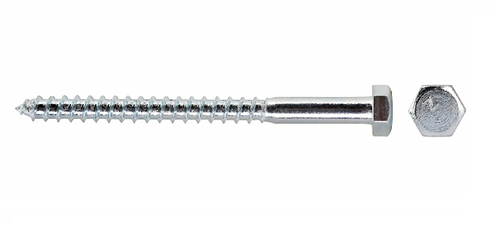 Шуруп "Глухарь" DIN 571 (болт сантехнический) 10х70 пакет (2шт) БИСКРЕП2-00747- купить в АПлайн