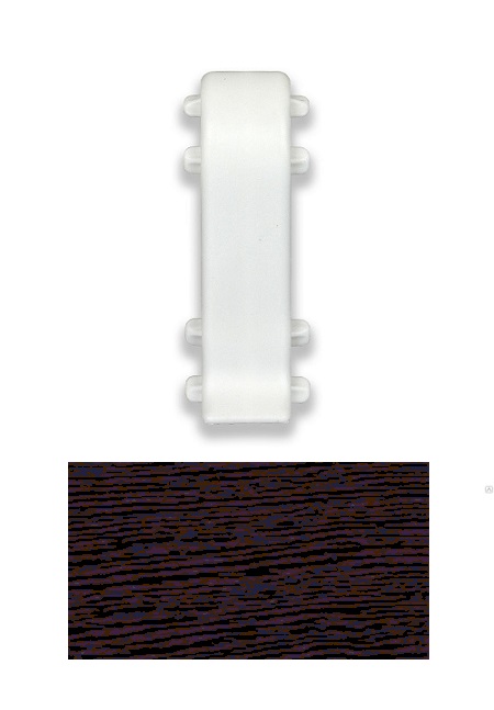 Соединитель для плинтуса "Идеал Комфорт" 55мм (2 шт во флоупаке), 301 Венге