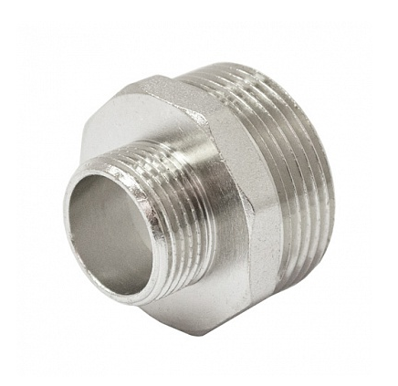 Ниппель 1 1/2" x 1" нар/нар никелированный /866/ - ТТ000013387 - купить в АПлайн