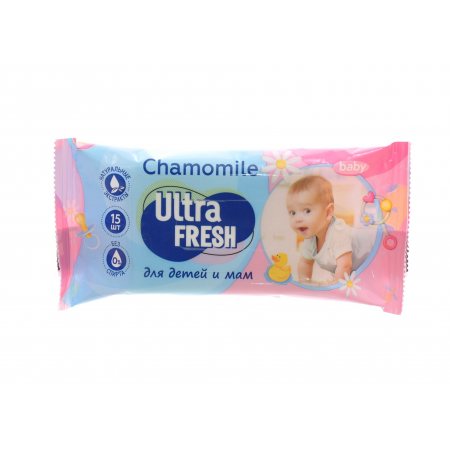 Салфетки влажные ULTRAFRESH BABY 15шт сл.4410128 - купить в АПлайн