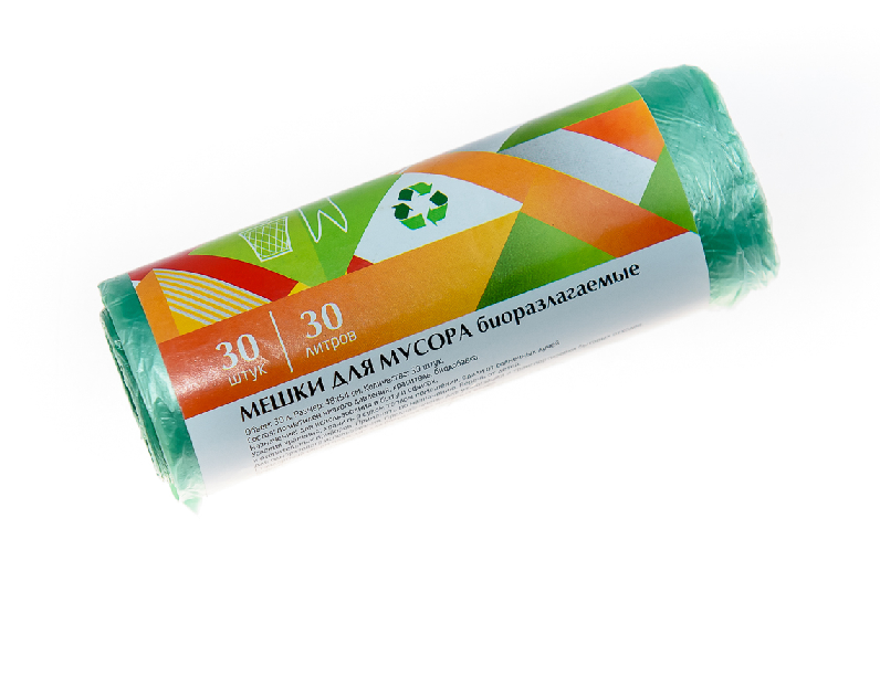 Мешки для мусора биоразлагаемые 30л 30шт 90789078- купить в АПлайн