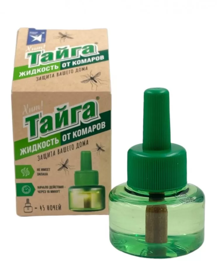 Жидкость от комаров Тайга Хит! 30мл 45 ночей без запаха ИН-143