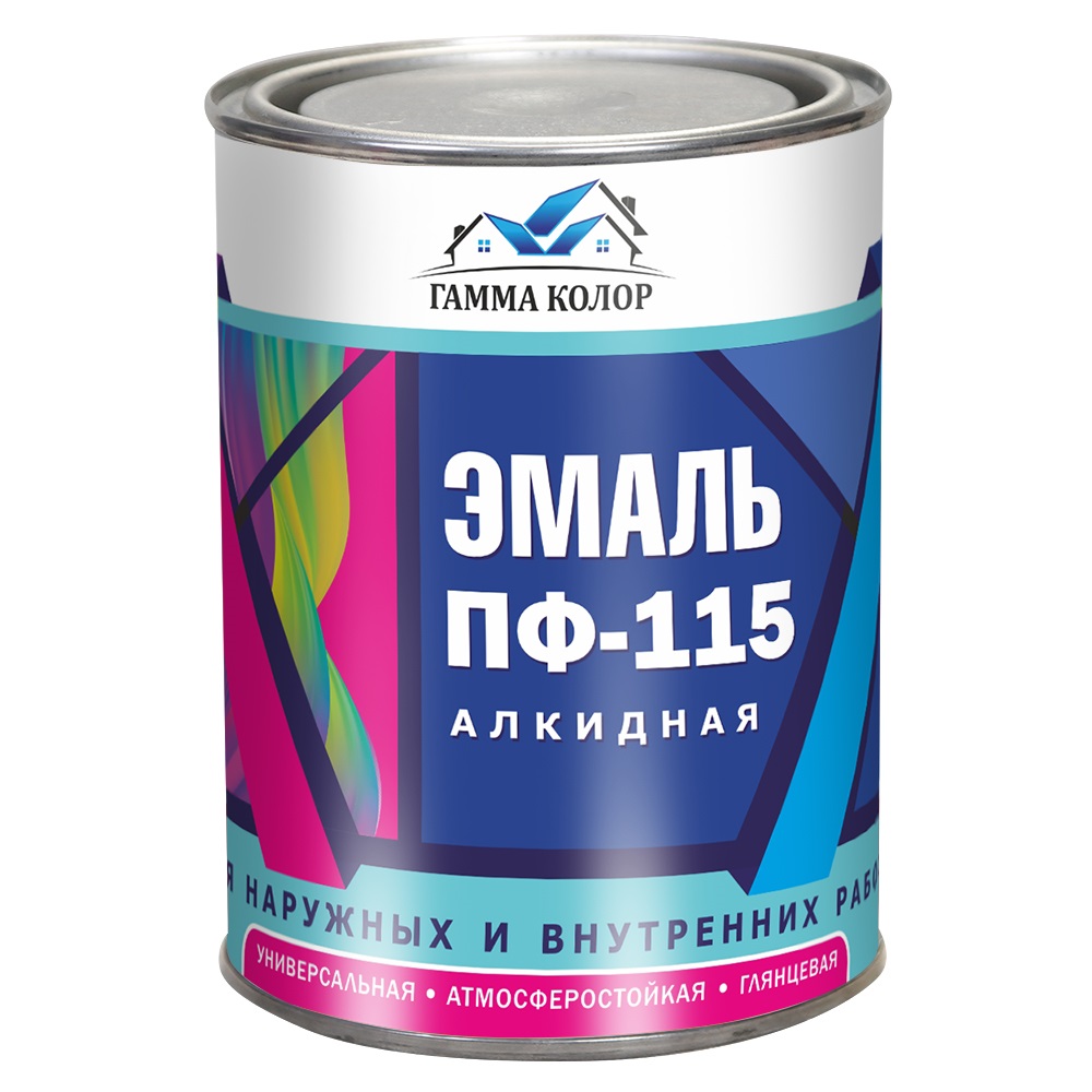 Эмаль алкидная ПФ-115 Гамма Колор/Gamma Color красная 0,8кг84576- купить в АПлайн