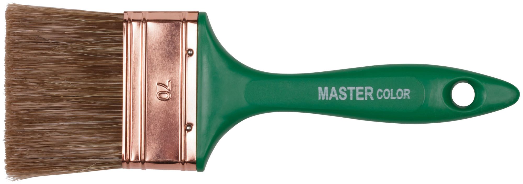 Кисть флейцевая, толщ. 18 мм, 70% пэt/30% натур. щетина, нерж.обжим, пласт.ручка, ширина 100 мм