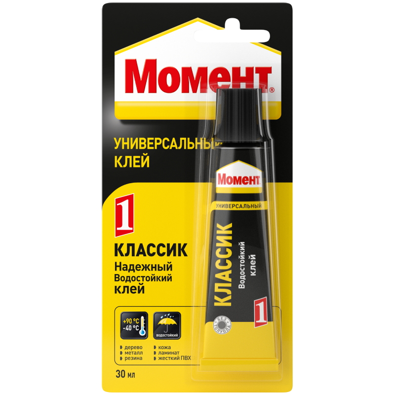 Клей туба МОМЕНТ-1 КЛАССИК блистер 30мл /422971/422971- купить в АПлайн