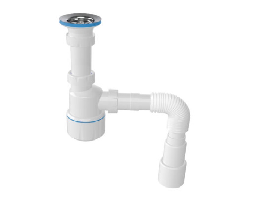 Сифон для умывальника с разборным выпуском 64мм длина винта 65мм Y105-2 ZEGOR