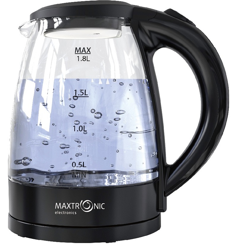 Чайник электрический MAXTRONIC 1,8л чёрный MAX-412 109454 398109454 398- купить в АПлайн