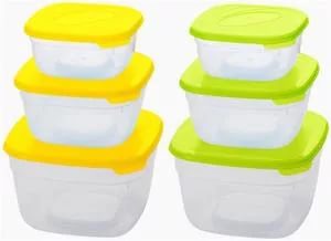 Набор контейнеров для СВЧ "CALAXY" квадратных 0.8х1.8х2.6Л лайм