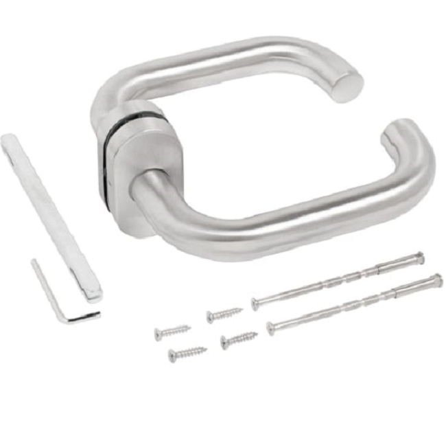 Ручка дверная на розетке СТАНДАРТ INOX 0903 SS (60-90) (овал) нержавеющая сталь