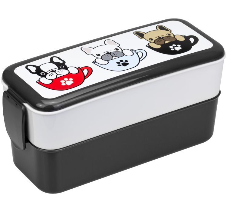 Контейнер для обеда пласт. БУЛЬДОГИ 0,5+0,5л М1233